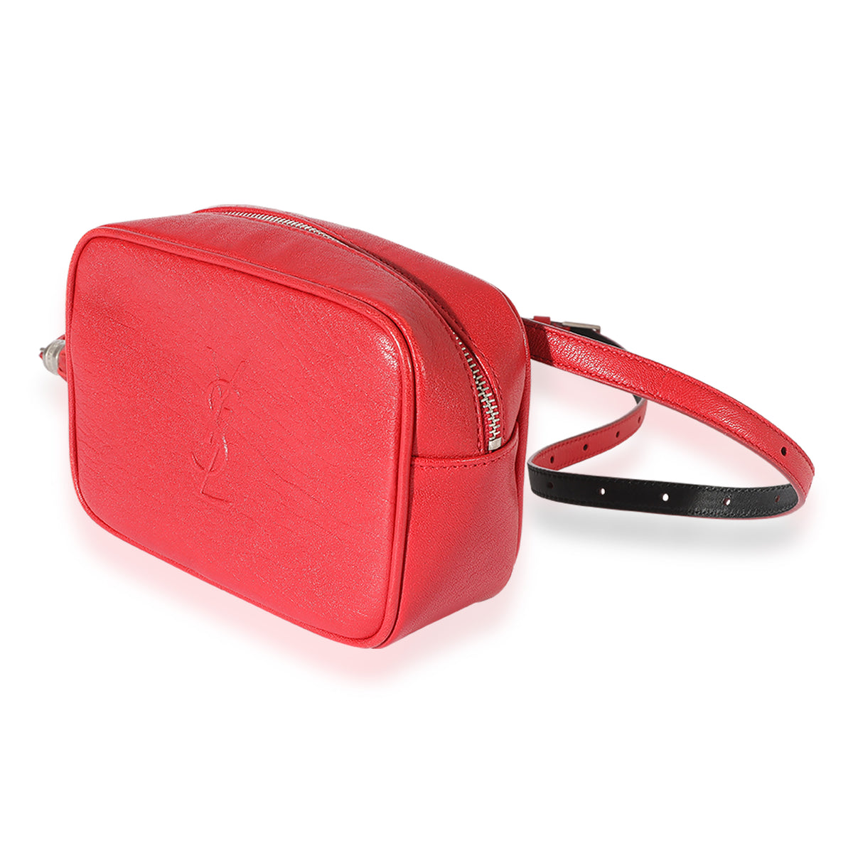 Saint Laurent Red Leather Monogram Lou Belt Bag - Handbag | Pre-owned & Certified | used Second Hand | Unisex
