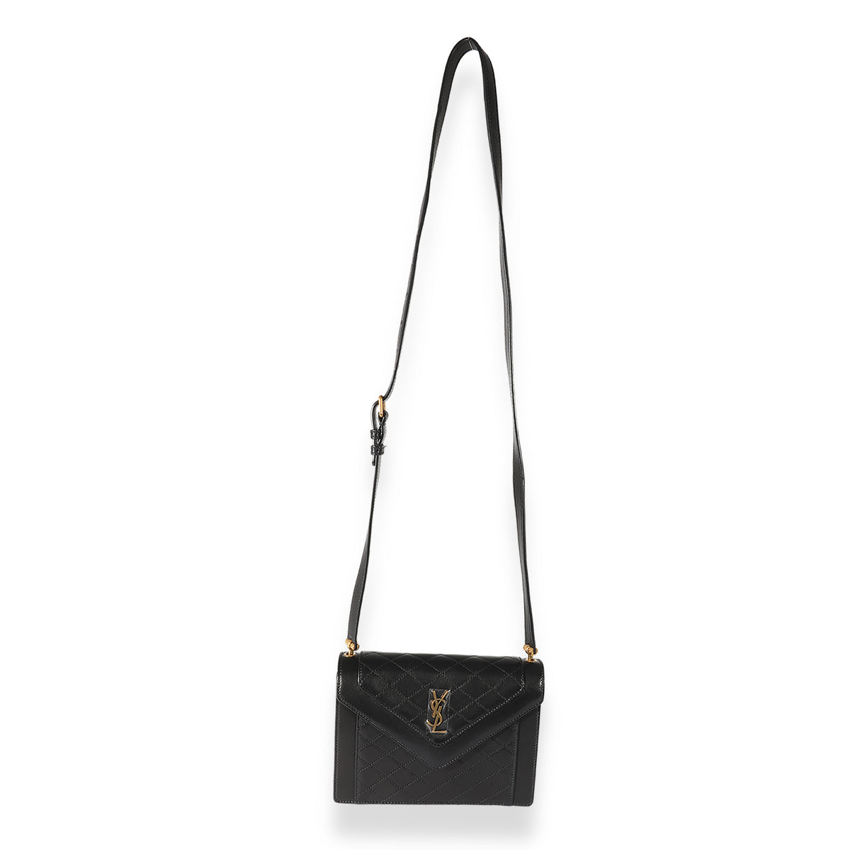 Saint Laurent Black Lambskin Gaby Mini Satchel