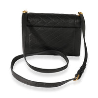 Saint Laurent Black Lambskin Gaby Mini Satchel