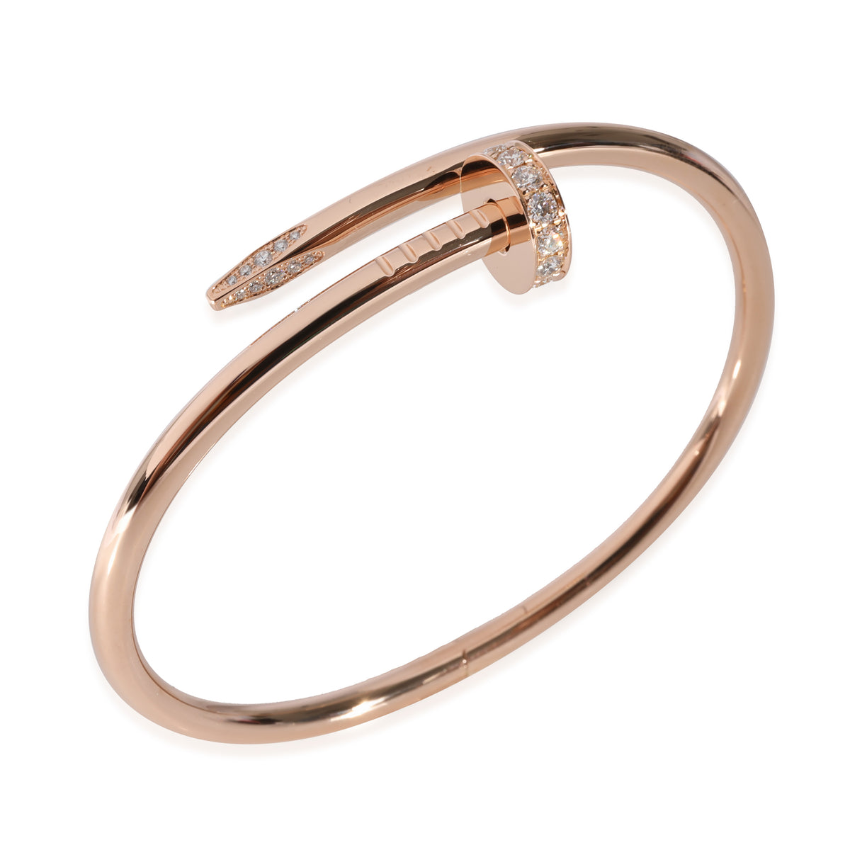 Cartier Juste Un Clou Diamond Bracelet in 18k Rose Gold 0.58 CTW