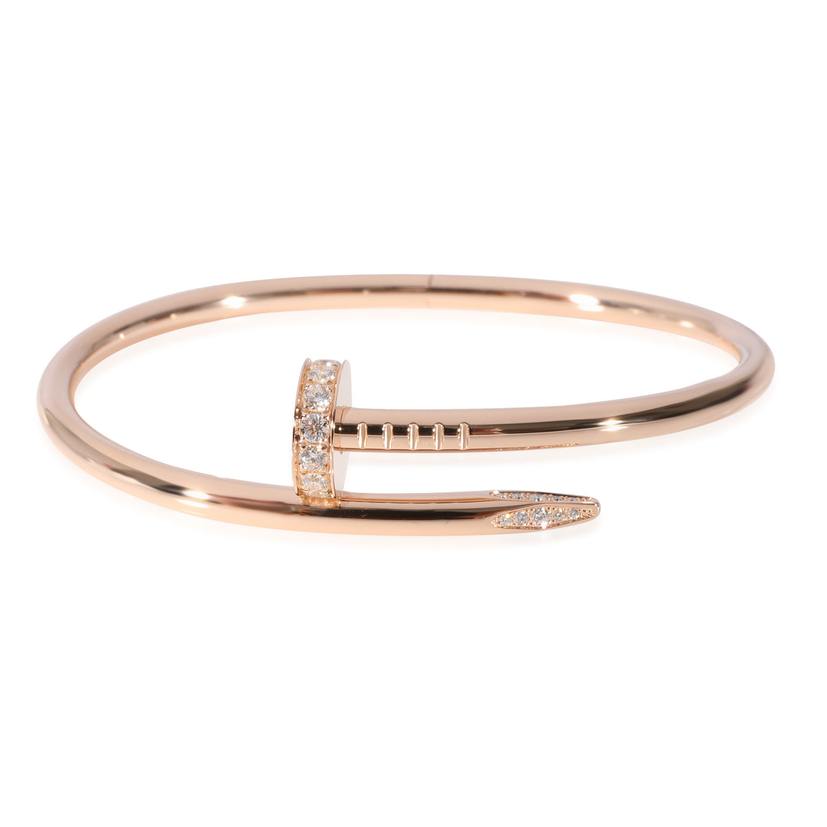 Cartier Juste Un Clou Diamond Bracelet in 18k Rose Gold 0.58 CTW ...