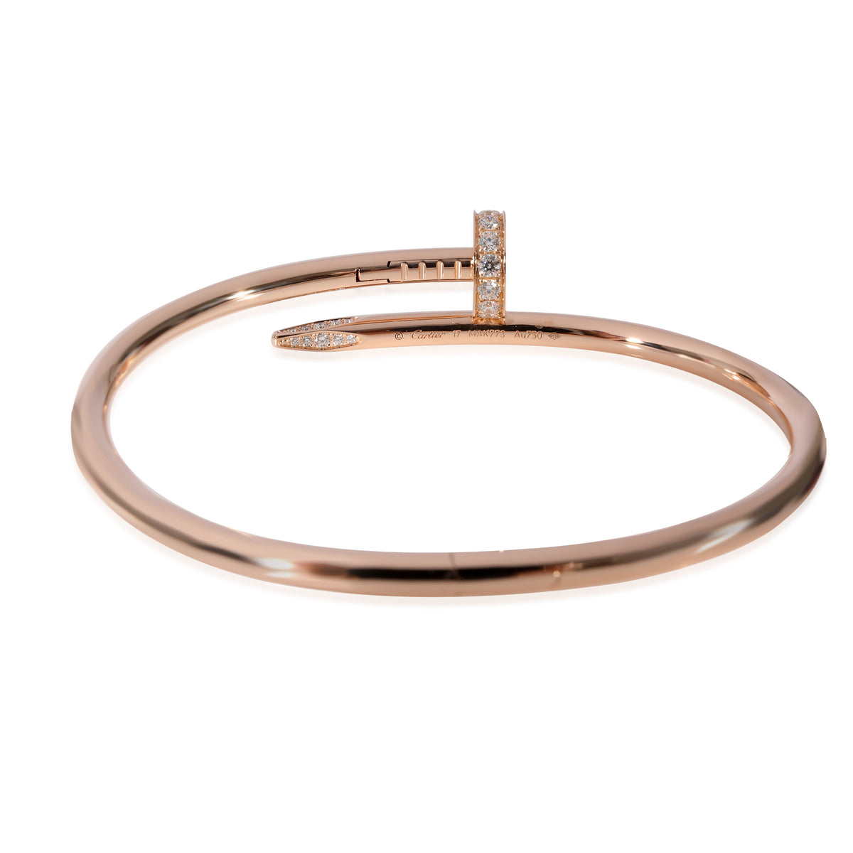 Cartier Juste Un Clou Diamond Bracelet in 18k Rose Gold 0.58 CTW