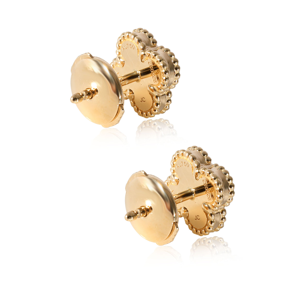 Van Cleef & Arpels Sweet Alhambra Mother of Pearl Earrings in 18k Yellow Gold