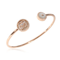 DeBeers Enchanted Lotus Diamond Flexible Open Cuff  in 18k Rose Gold 0.2 CTW