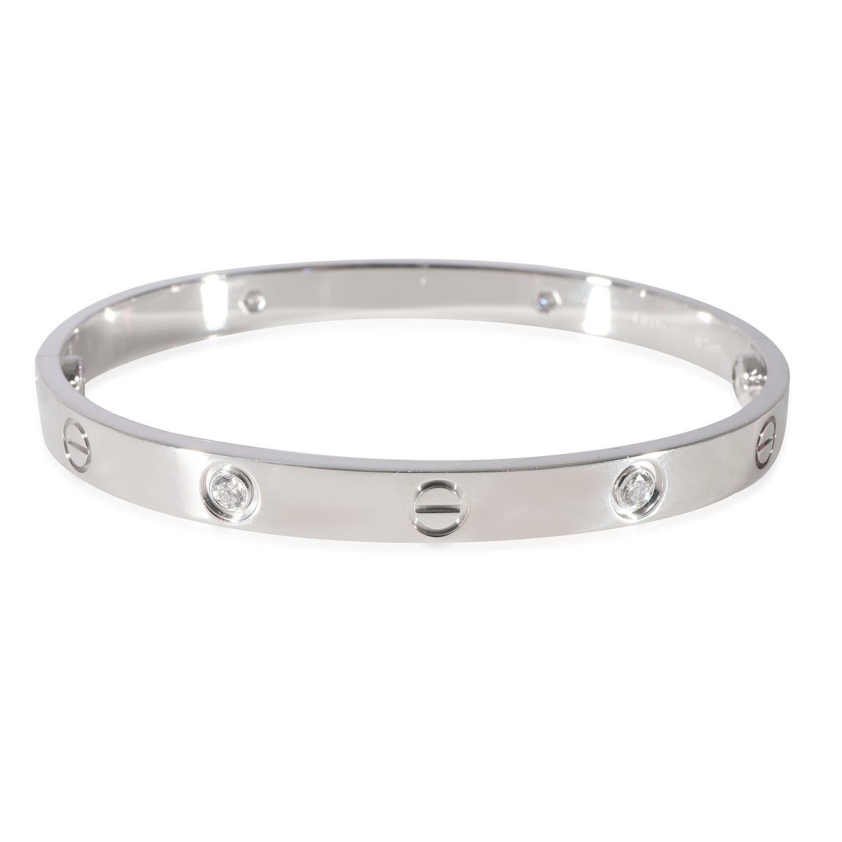 Cartier Love Bracelet, 4 Diamonds (White Gold, Diamonds)