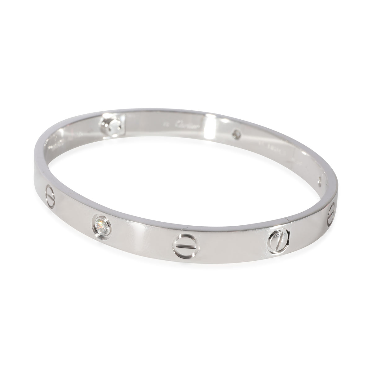 Cartier Love Bracelet, 4 Diamonds (White Gold, Diamonds)