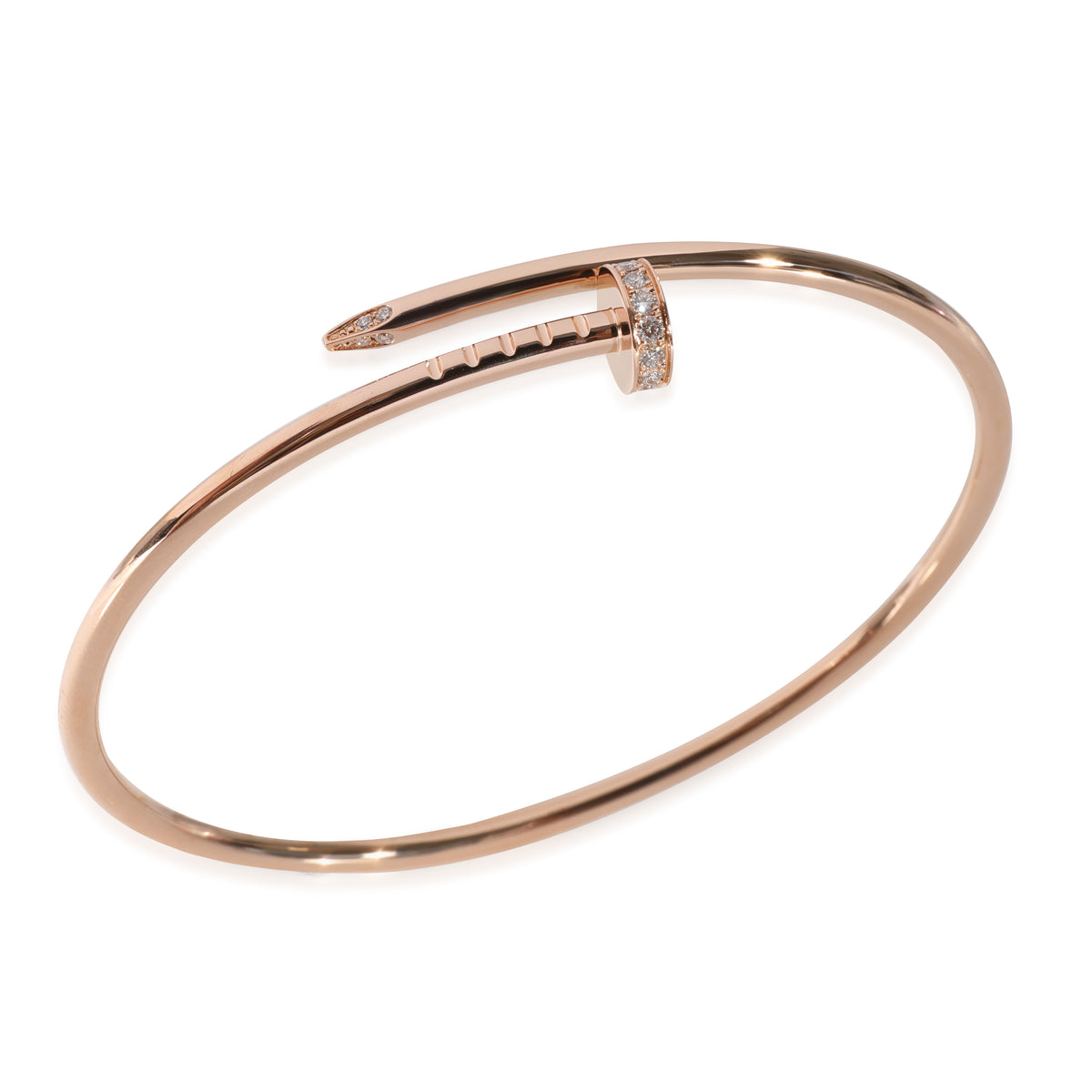 Cartier Juste Un Clou Diamond Bracelet in 18k Rose Gold 0.18 CTW