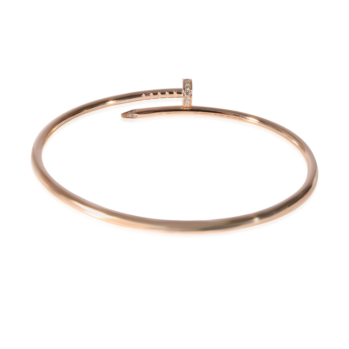 Cartier Juste Un Clou Diamond Bracelet in 18k Rose Gold 0.18 CTW