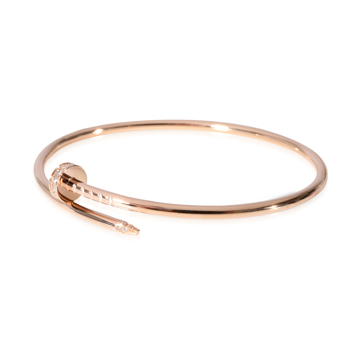 Cartier Juste Un Clou Diamond Bracelet in 18k Rose Gold 0.18 CTW