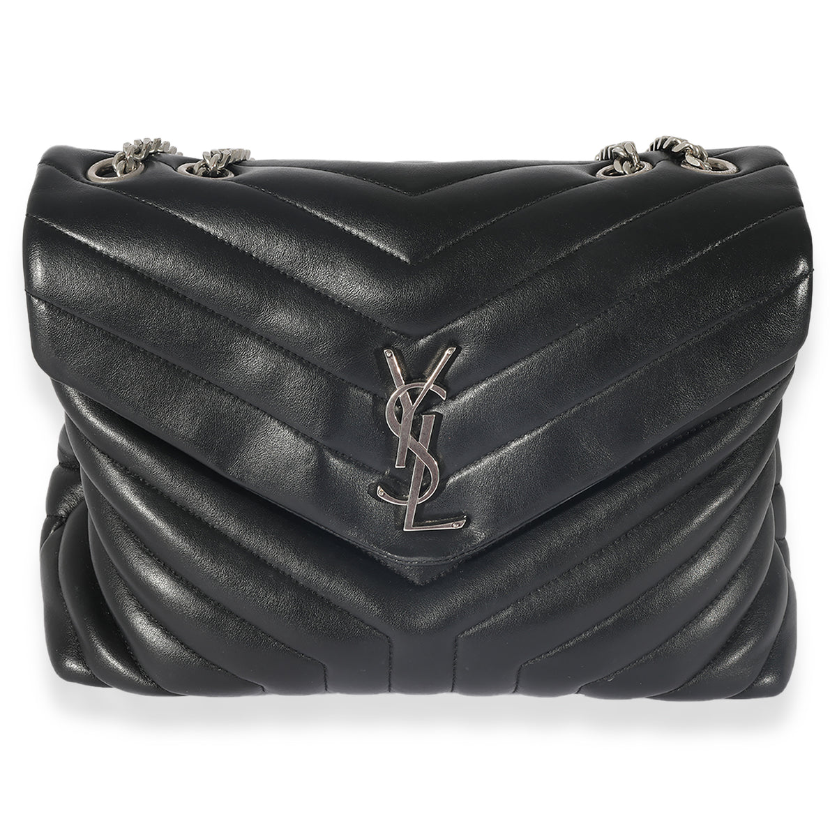 Saint Laurent Black Matelassé Medium LouLou Bag