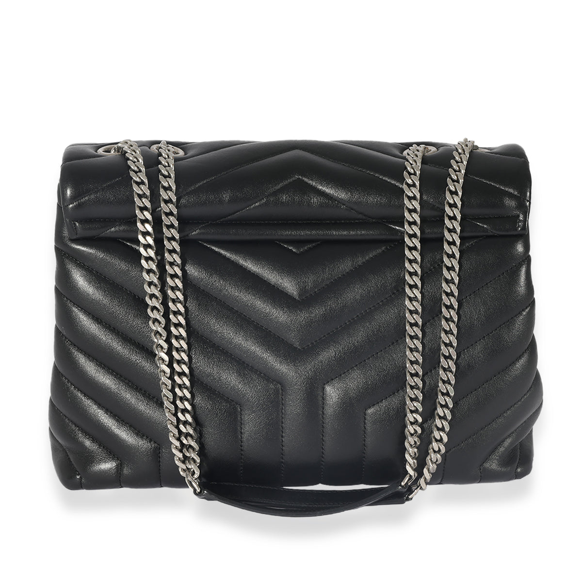 Saint Laurent Black Matelassé Medium LouLou Bag