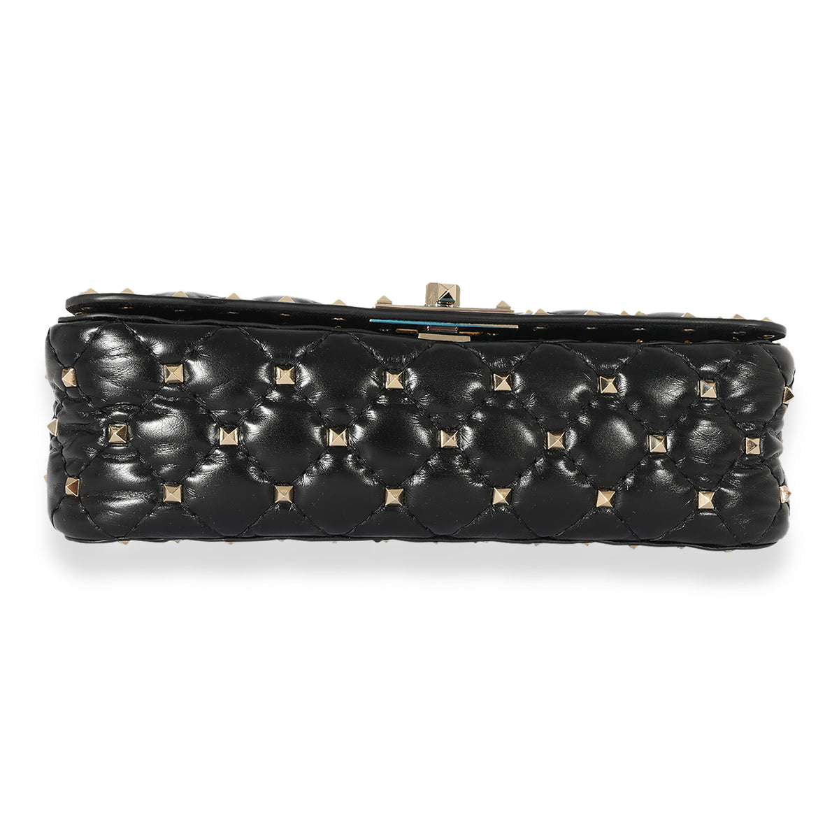 Valentino Black Leather Rockstud Spike Crossbody Bag