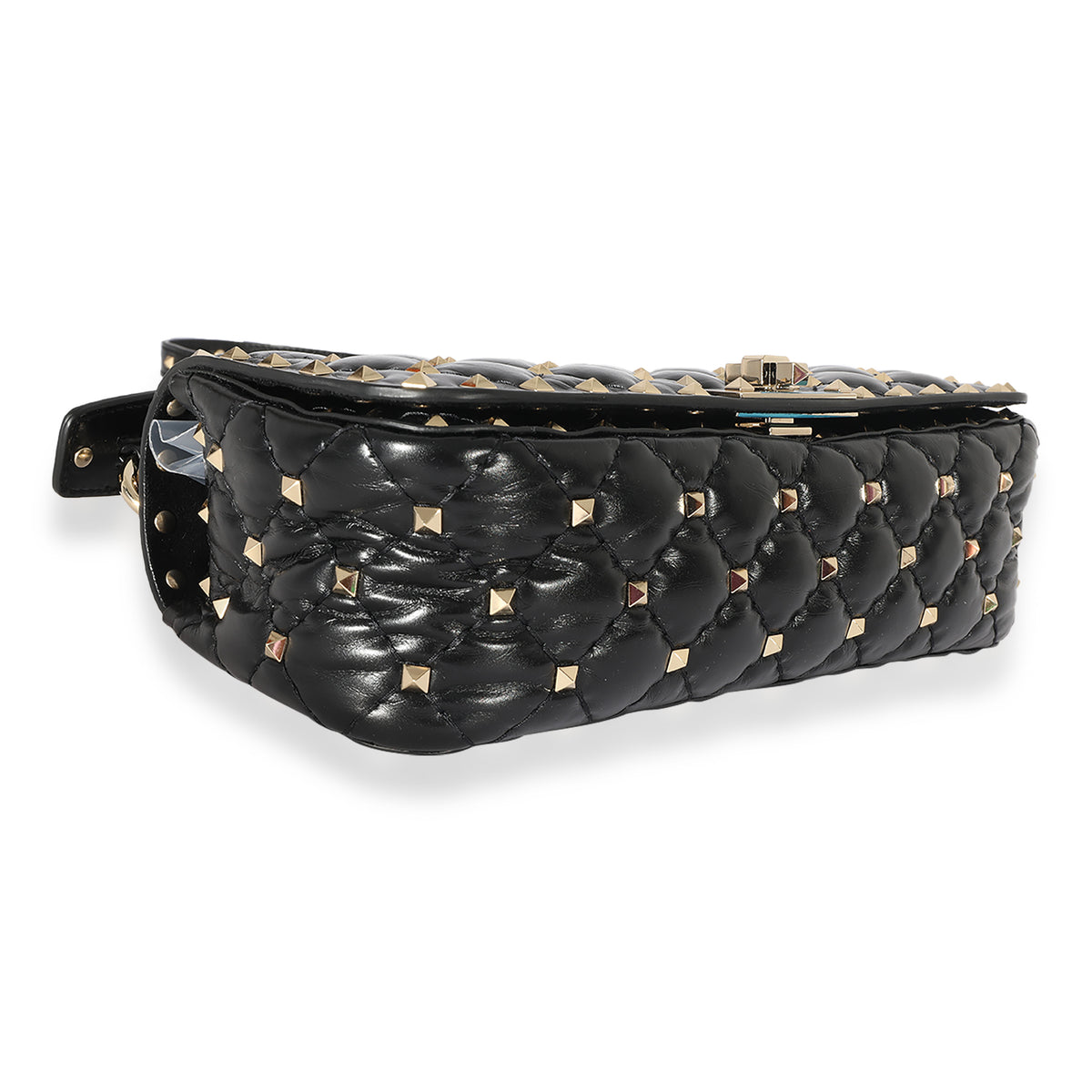 Valentino Black Leather Rockstud Spike Crossbody Bag