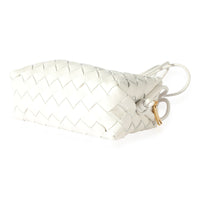 Bottega Veneta White Intrecciato Leather Mini Loop Crossbody Bag