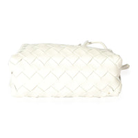 Bottega Veneta White Intrecciato Leather Mini Loop Crossbody Bag