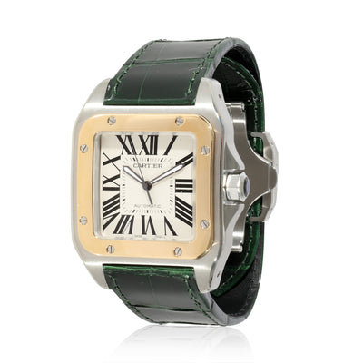 Cartier Santos 100 W20072X7 Men's Watch in  Stainless Steel/Yellow Gold
