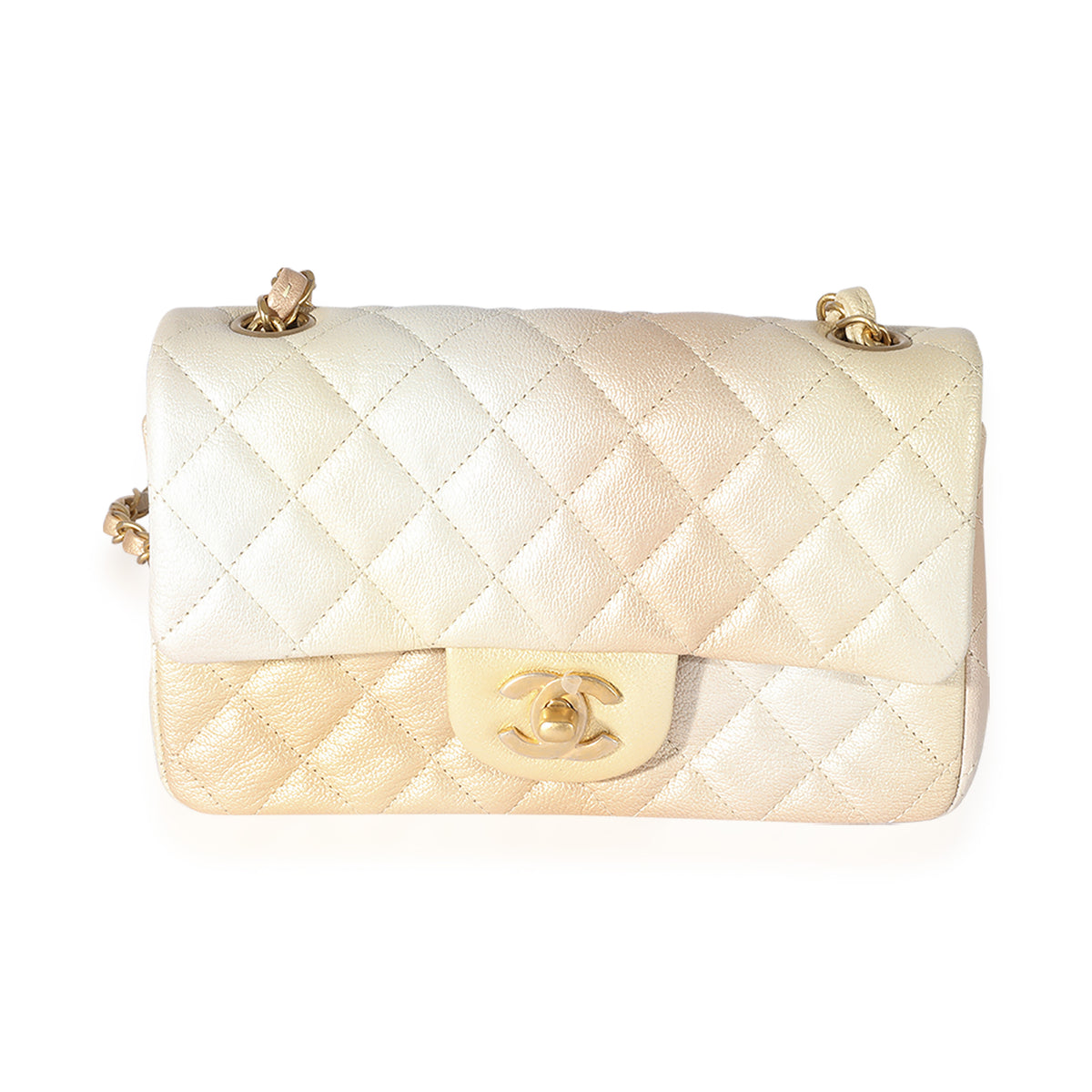 Chanel 22C Metallic Ombre Quilted Lambskin Rectangular Mini Flap Bag - Handbag | Pre-owned & Certified | used Second Hand | Unisex