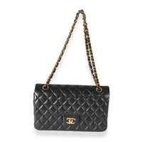 Chanel Black Quilted Lambskin Medium Classic Double Flap Bag