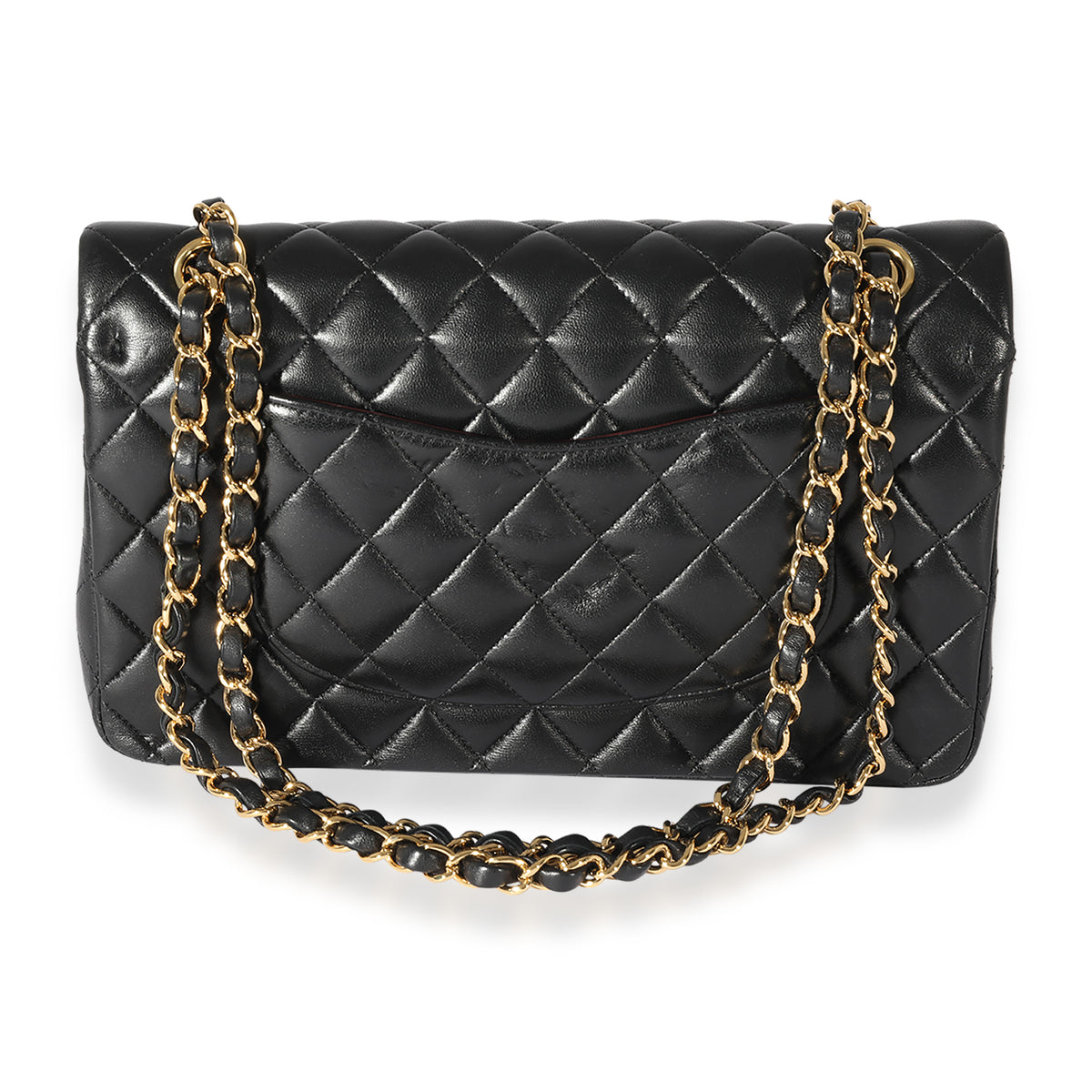 Chanel Black Quilted Lambskin Medium Classic Double Flap Bag