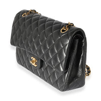 Chanel Black Quilted Lambskin Medium Classic Double Flap Bag