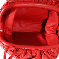 Bottega Veneta Red Intrecciato Calfskin Mini Pouch