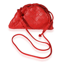 Bottega Veneta Red Intrecciato Calfskin Mini Pouch