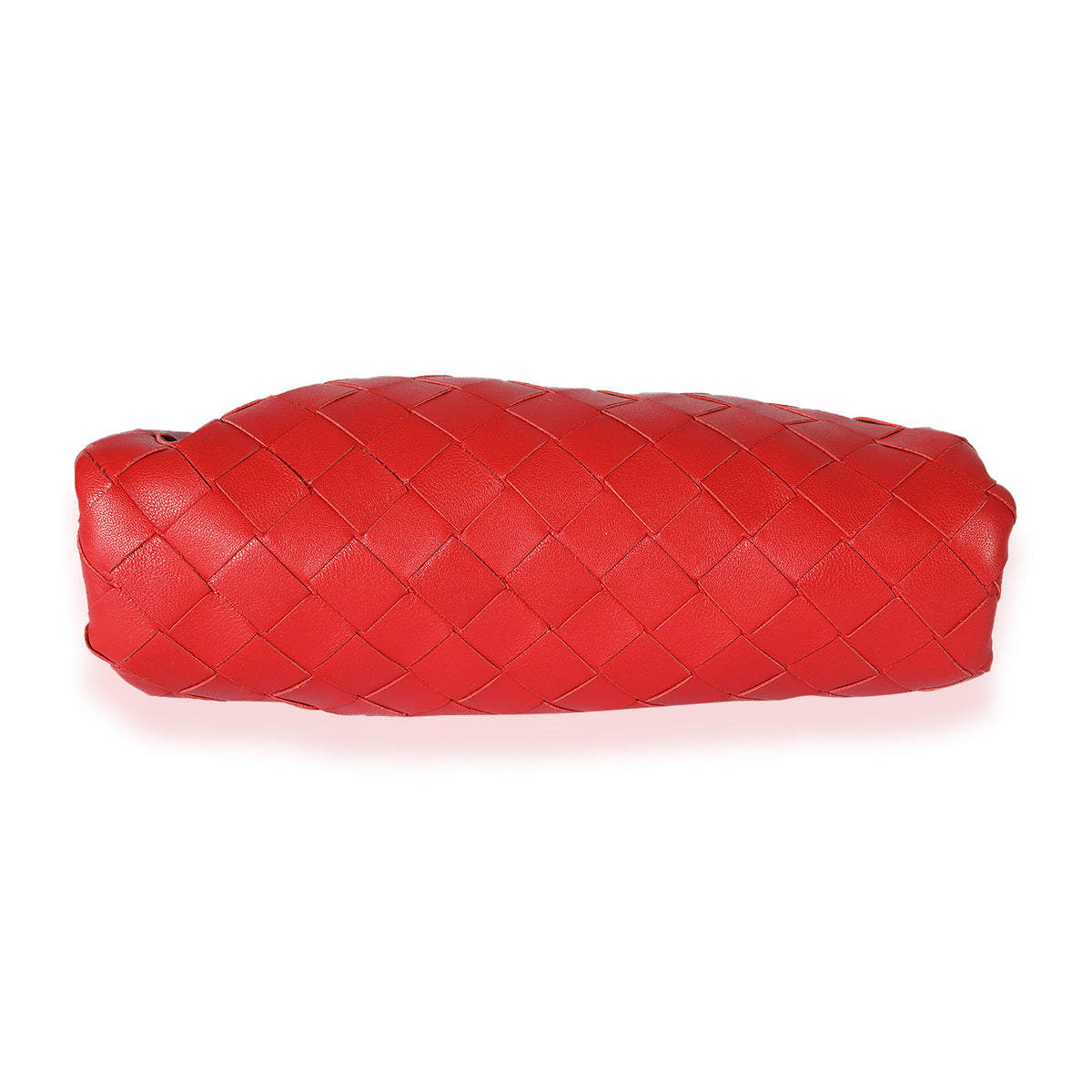 Bottega Veneta Red Intrecciato Calfskin Mini Pouch