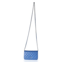 Chanel Blue Quilted Lambskin WOC