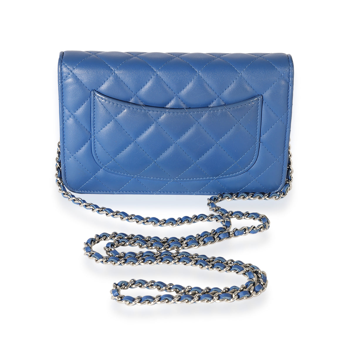 Chanel Blue Quilted Lambskin WOC