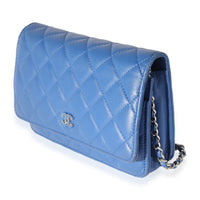 Chanel Blue Quilted Lambskin WOC