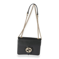 Gucci Black Leather Small GG Dollar Bag