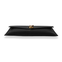 Saint Laurent Black Grain De Poudre Uptown Pouch