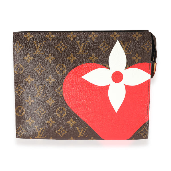 Louis Vuitton Brown Monogram Coated Canvas Toiletry Pouch 26 Gold