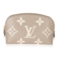 Louis Vuitton Cream Giant Monogram Pochette Cosmetique PM