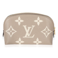 Louis Vuitton Cream Giant Monogram Pochette Cosmetique PM