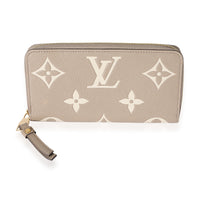 Louis Vuitton Cream Giant Monogram Zippy Wallet