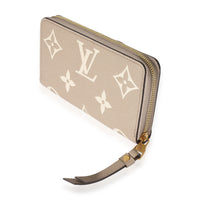 LV ZIPPY WALLET LONG BLACK GIANT MONOGRAM BEIGE CALF GHW