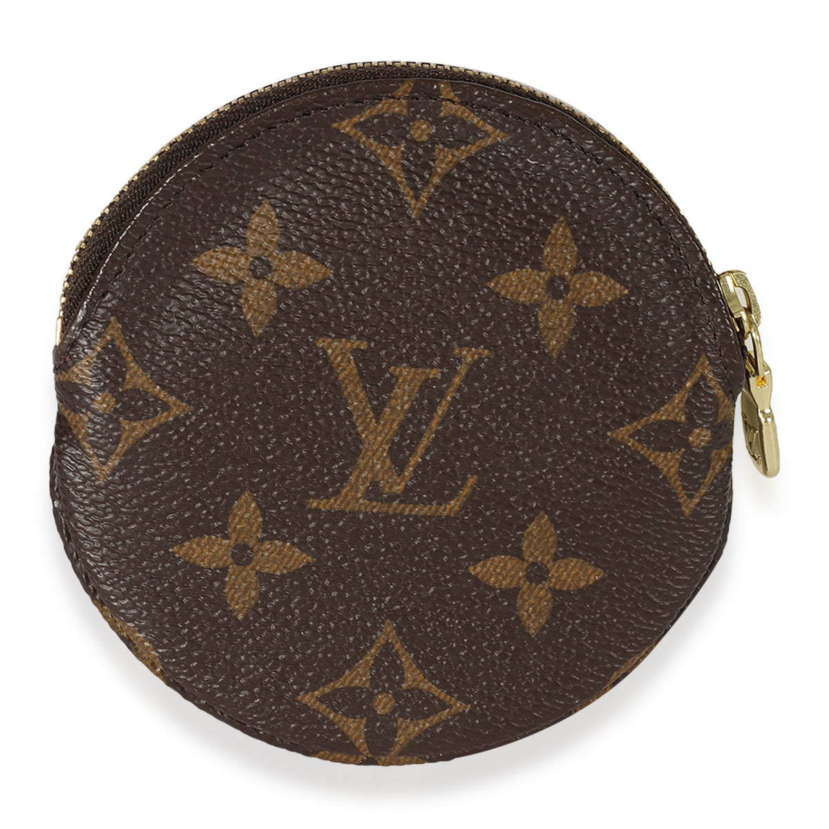 Pre-owned Louis Vuitton Round Coin Pouch Monogram Coated Canvas
