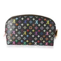 Louis Vuitton x Takashi Murakami Black Monogram Multicolore Cosmetic Pouch