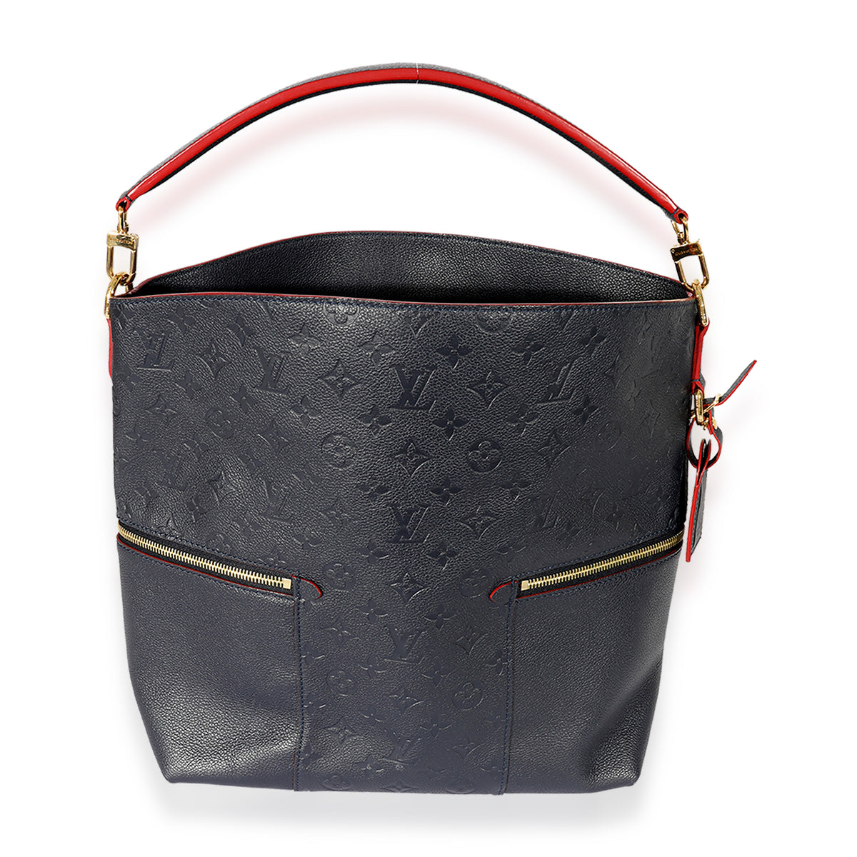 Louis Vuitton Hobo Shoulder Bag Melie Monogram Empreinte Navy Marine Rouge