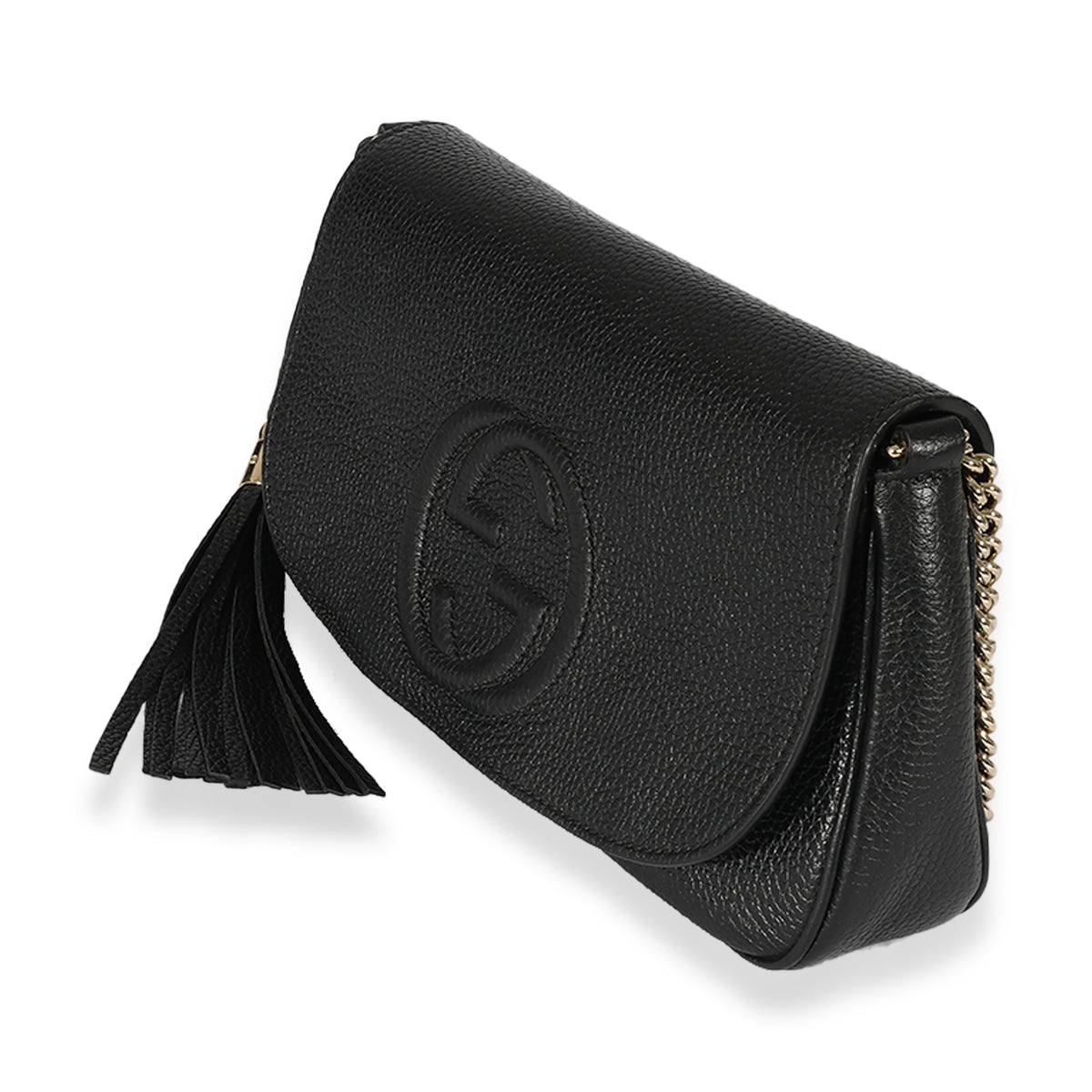Gucci Black Pebbled Leather Soho Chain Bag, myGemma, SG