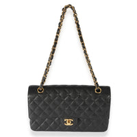 Chanel Black Quilted Caviar Medium Classic Double Flap Bag