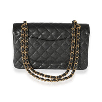 Chanel Black Quilted Caviar Medium Classic Double Flap Bag