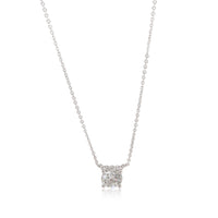 Diamond Solitaire Pendant in 14k White Gold I I2 1.11 CTW