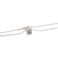 Diamond Solitaire Pendant in 14k White Gold I I2 1.11 CTW