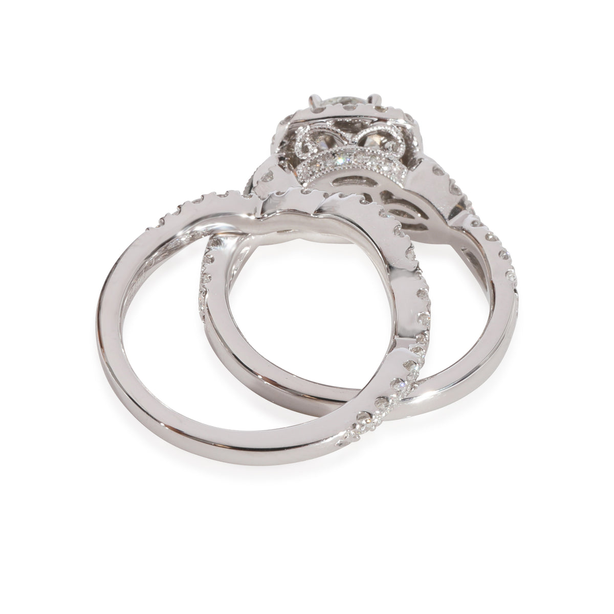 Neil Lane Diamond Wedding Set in 14k White Gold I I1-I2 1.65 CTW