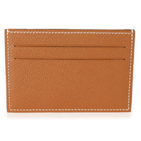 Hermès Gold Epsom Citizen Twill Card Holder