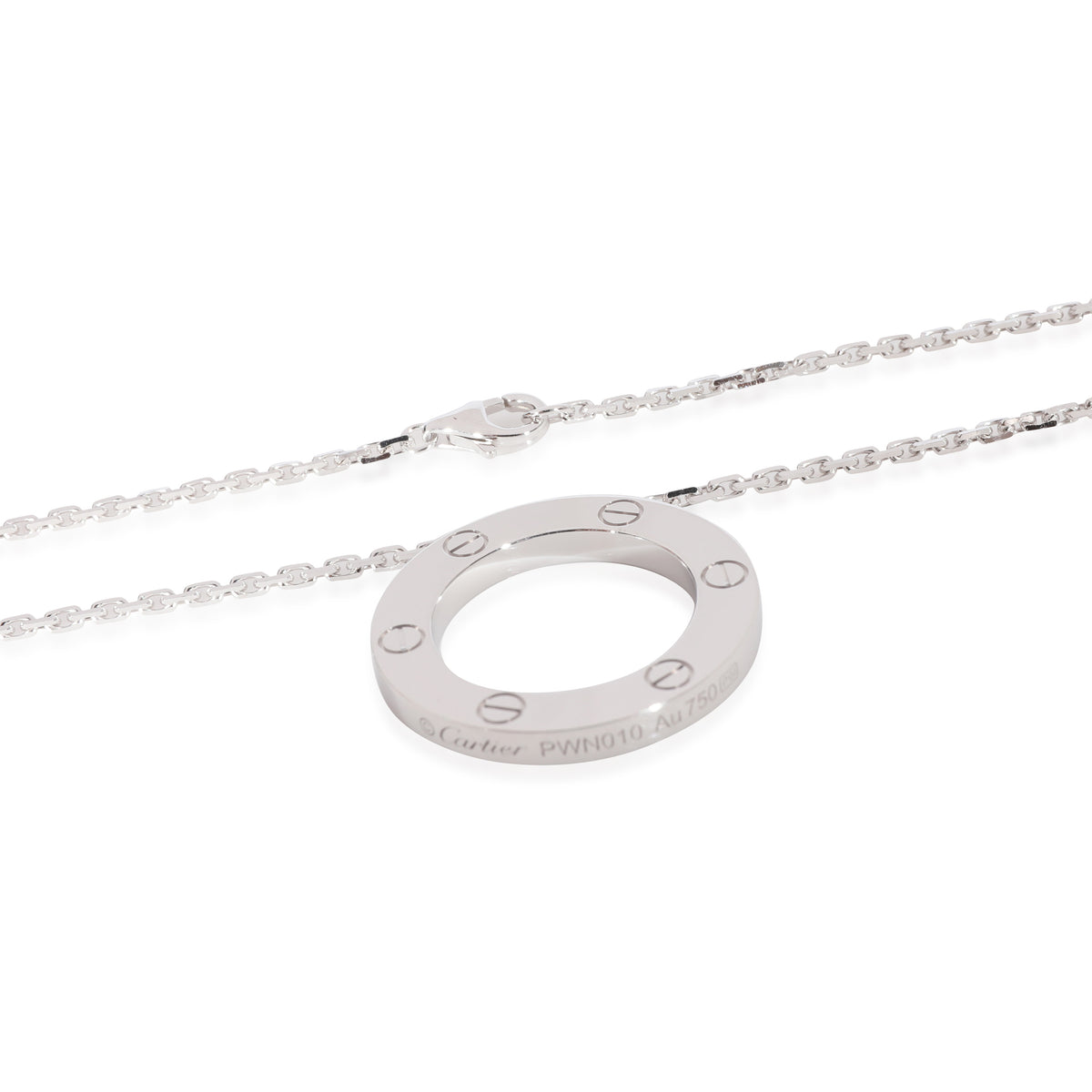 Cartier Love Pendant in 18k White Gold