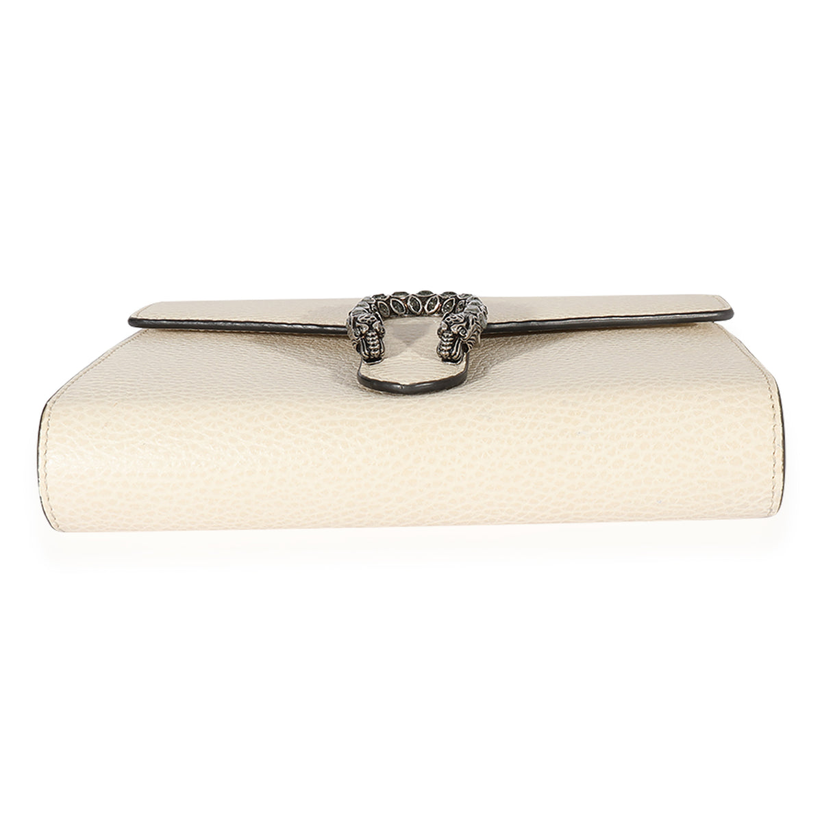 Gucci White Grained Leather Crystal Dionysus Chain Wallet, myGemma