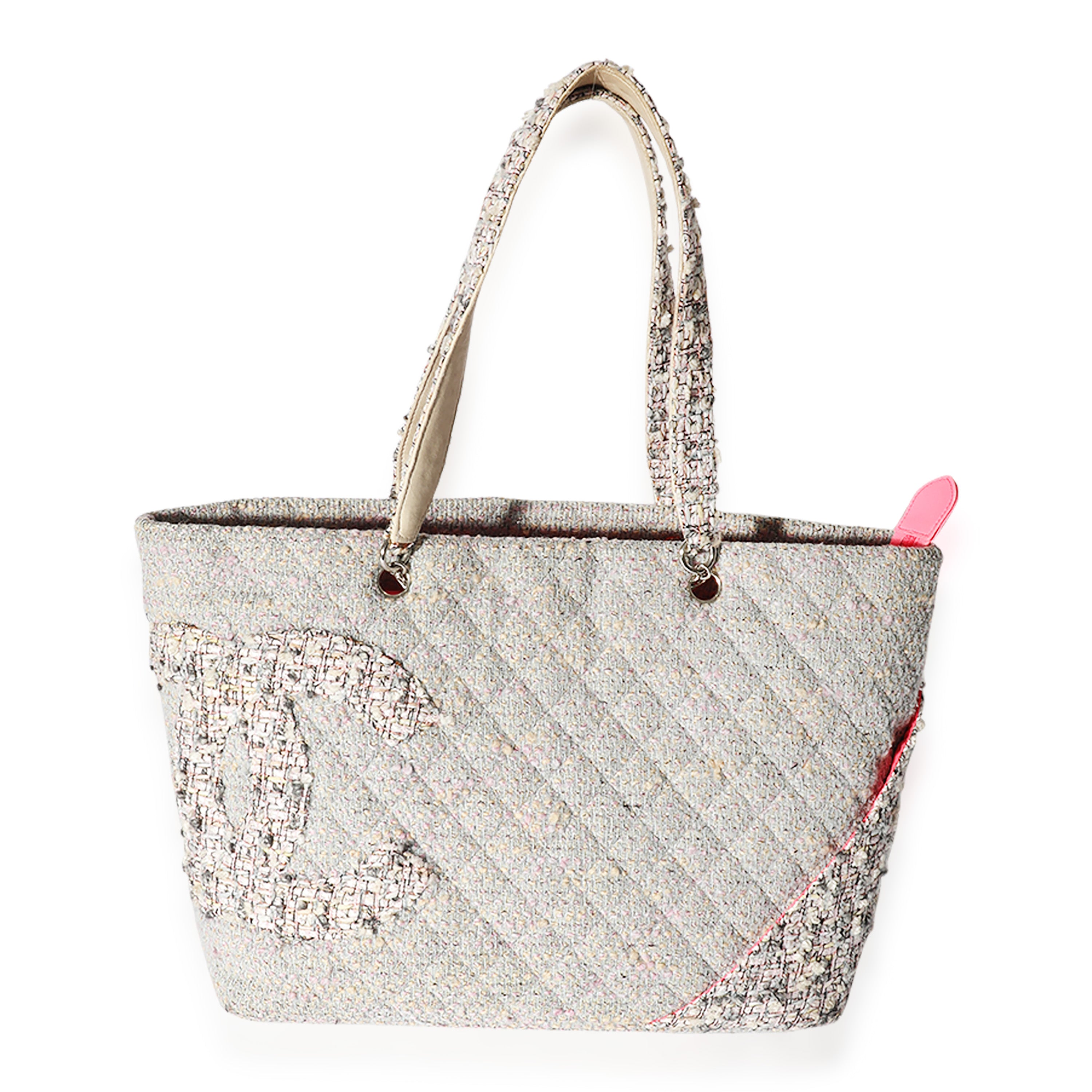 Chanel Grey Quilted Tweed Ligne Cambon Tote, myGemma